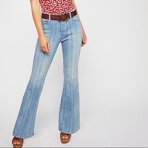 Free People So Many Seams Flare Jeans